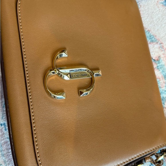 Jimmy Choo Tan Leather Shoulder Bag - Picture 3 of 16